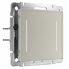  Werkel W4522014/ Сенсорный выключатель двухклавишный с подсветкой (дымчатый) W4522014