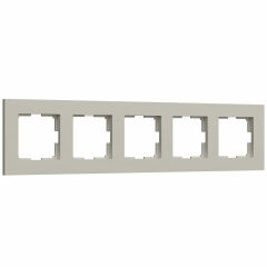  Werkel W0052917/ Рамка на 5 постов Slab (дымчатый софт) W0052917