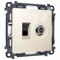 ТВ-розетка и розетка Ethernet RJ-45 без рамки Ambrella Volt MA MA312510