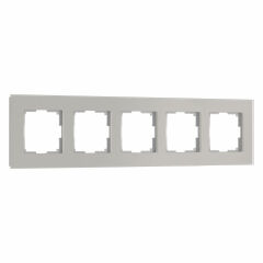  Werkel W0053117/ Рамка на 5 постов Senso (дымчатый, стекло soft-touch) W0053117