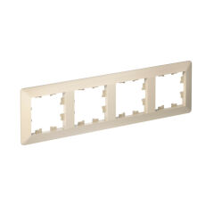  Systeme Electric ATLASDESIGN AIR 4-постовая РАМКА, БЕЖЕВЫЙ/дымчатый белый