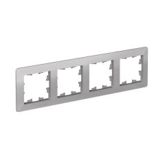  Systeme Electric ATLASDESIGN AIR 4-постовая РАМКА, АЛЮМИНИЙ/дымчатый черный