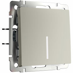  Werkel W1210104/ Выключатель одноклавишный с подсветкой (дымчатый) W1210104