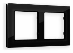 Рамка на 2 поста Ambrella Volt Platos Стекло натуральное AF380802