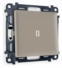 Выключатель одноклавишный с подсветкой без рамки Ambrella Volt Quant MA362015