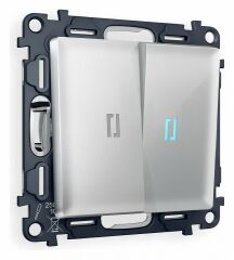 Выключатель проходной двухклавишный с подсветкой Ambrella Volt Quant MA404040