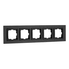 Рамка 5-постовая Mono Electric Style Granit чёрный гранит 107-610000-164