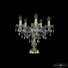 Настольная лампа декоративная Bohemia Ivele Crystal 1415 1415L/5/141-39 G