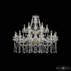 Подвесная люстра Bohemia Ivele Crystal 1413 1413/12+6/360/2d G