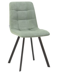 Стул обеденный Dobrin LML-8025 ALEX SQUARE, черные матовые ножки, мята ткань (UF860-11B)