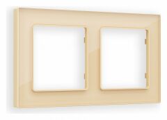 Рамка на 2 поста Ambrella Volt Platos Стекло органическое AF330602