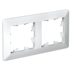  Schneider Electric ATLASDESIGN AIR 2-постовая РАМКА, БЕЛЫЙ/дымчатый черный