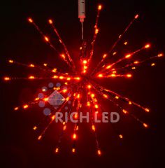  Rich LED Ежик 45 см, КРАСНЫЙ, соединяемый
