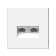  Systeme Electric ARTGALLERY РОЗЕТКА двойная компьютерная RJ45+RJ45, кат.6А, механизм, ЛОТОС