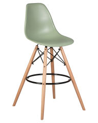 Стул барный Dobrin LMZL-PP638G DSW BAR, ножки светлый бук, цвет мятный (NX-G-09)