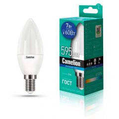Лампа светодиодная Camelion E14 7W 6500K LED7-C35/865/E14 12648