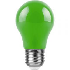 Лампа светодиодная Feron E27 3W зеленый Шар Матовая LB-375 25922