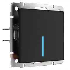  Werkel Сенсорный выключатель одноклавишный с подсветкой (черный) W4510108