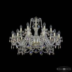 Подвесная люстра Bohemia Ivele Crystal 1411 1411/12+6/300 G K801