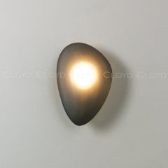 Бра Cloyd GEROLL W1 / шир. 20 см - латунь - дымчатое стекло (арт.20378)