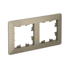  Systeme Electric ATLASDESIGN AIR 2-постовая РАМКА, ШАМПАНЬ/дымчатый черный