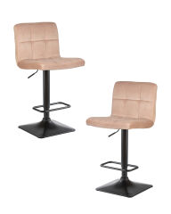 Набор 2 шт Стул барный Dobrin DOMINIC, мокко велюр (MJ9-9)