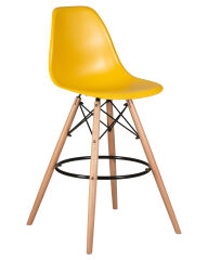 Стул барный Dobrin LMZL-PP638G DSW BAR, ножки светлый бук, цвет горчичный (Y-03)
