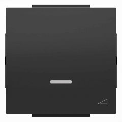 Лицевая панель ABB Sky диммера клавишного чёрный бархат 2CLA856010A1501