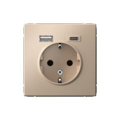  Systeme Electric ARTGALLERY РОЗЕТКА 16А с 2 USB A+C, 5В/2,4А/3,0А, 2х5В/1,5А, механизм, ПЕСОЧНЫЙ