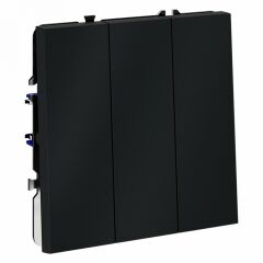 Выключатель трехклавишный без рамки Voltum S70 VLS030107