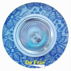 Точечный светильник De Fran FT 767 хром + серебрянный узор MR16 1 x 50 вт