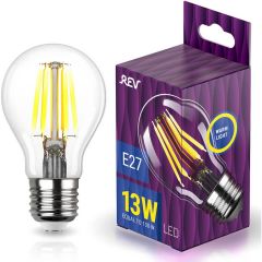 Лампа светодиодная филаментная REV Deco Premium A60 E27 13W теплый свет груша 32479 9