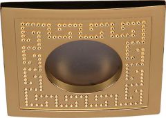 Точечный светильник De Fran FT92125 G водостойкий золото MR16 1 x 50 вт
