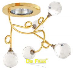 Точечный светильник De Fran FT 882 G "Лепестки" золото + белый MR16 1 x 50 вт