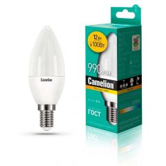 Лампа светодиодная Camelion E14 12W 3000K LED12-C35/830/E14 13687