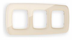 Рамка на 3 поста Ambrella Volt Radian Стекло натуральное OF350303