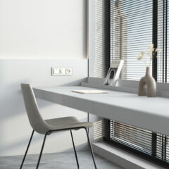  Werkel W1171762/ Розетка с заземлением, шторками и USB тип A+C (айвори матовый) W1171762