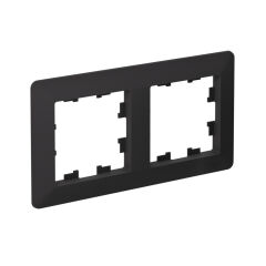  Systeme Electric ATLASDESIGN AIR 2-постовая РАМКА, КАРБОН/дымчатый черный