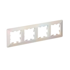  Systeme Electric ATLASDESIGN AIR 4-постовая РАМКА, ЖЕМЧУГ/дымчатый белый