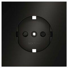 Накладка для розетки с заземлением и со шторками Voltum S70 METAL VLSM000712