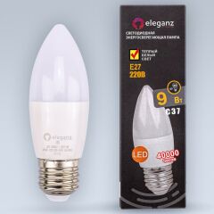 Лампа светодиодная Eleganz E27 9Вт 3000K 1396