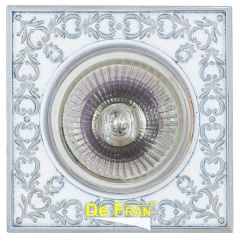 Точечный светильник De Fran FT 1130 WHCH белый с серебром MR16 1 x 50 вт