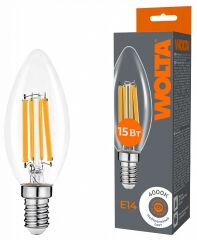 Лампа светодиодная Wolta E14 15Вт 4000K WF-C35-15W4KE14