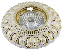 Точечный светильник De Fran FT 1216 WHG белый с золотом MR16 1 x 50 вт