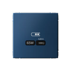  Systeme Electric ARTGALLERY USB РОЗЕТКА тип-С 65Вт высокоскор.заряд. QC, PD, механизм, АКВАМАРИН