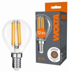 Лампа светодиодная Wolta WF-G45-12W4KE14