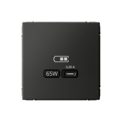  Systeme Electric ARTGALLERY USB РОЗЕТКА тип-С 65Вт высокоскор.заряд. QC, PD, механизм, БАЗАЛЬТ