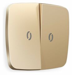 Клавиши для выключателя двухклавишного c подсветкой Ambrella Volt Quant OP6040