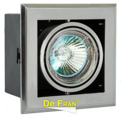 Светильник De Fran DAR M39x1 карданный, один модуль, с трансформатором и лампой перламутр хром MR16 1 x 50 вт