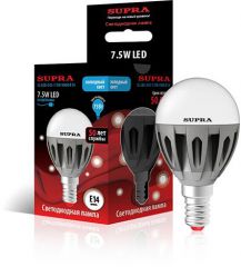 Лампа светодиодная Supra SL-LED-G45-7.5W/4000/E14